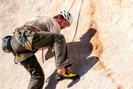 Climber steward climbing in Hidden Valley