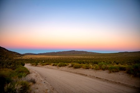 Pleasant Valley and Geology Tour Road at sunset photo