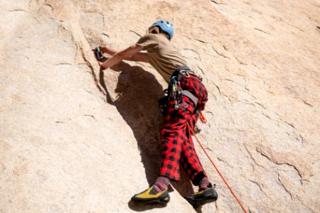 Climber steward climbing in Hidden Valley photo