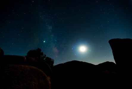 Night sky at Jumbo Rocks Campground photo
