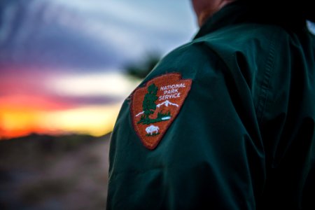 Park Ranger at sunset