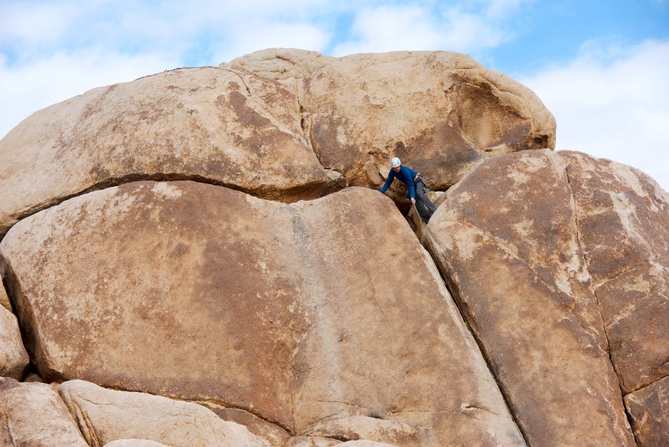 Climber in Indian Cove