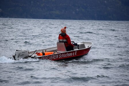 Speedboat sailing school lake como