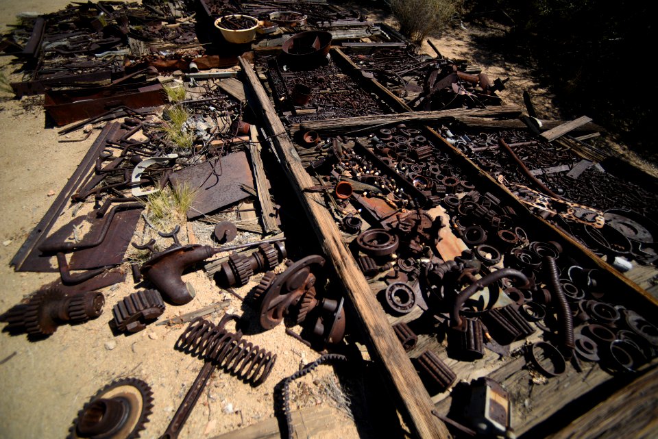 Various metal scraps at Keys Ranch