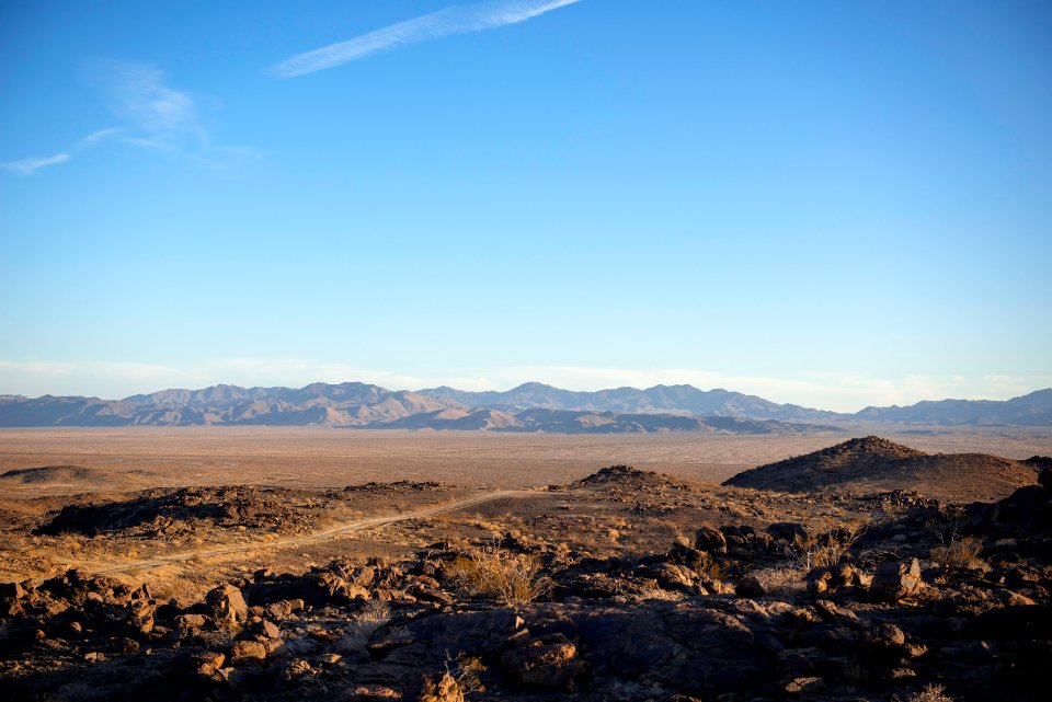 View of Old Dale Road and Pinto Basin Road from the end of Old Dale Road