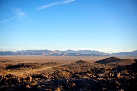 View of Old Dale Road and Pinto Basin Road from the end of Old Dale Road photo