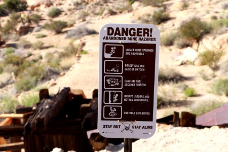Mine Warning Sign