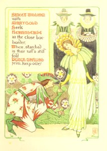 A Floral Fantasy in an Old English Garden. Set forth in verses & coloured designs