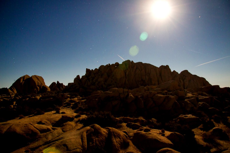 Moonrise over Jumbo Rocks campground photo