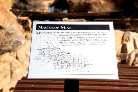 Mastodon Mine information panel sign photo