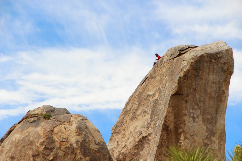 Climber on Headstone Rock