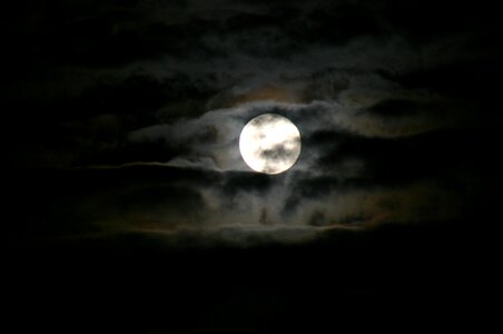 Dark black moonlight photo