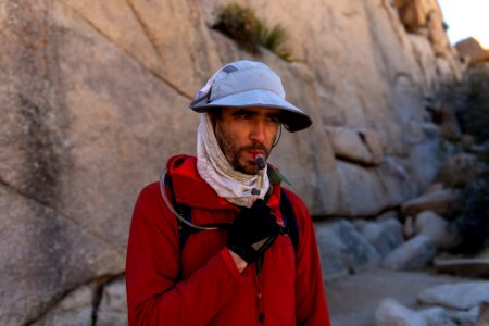 Visitor drinking water photo