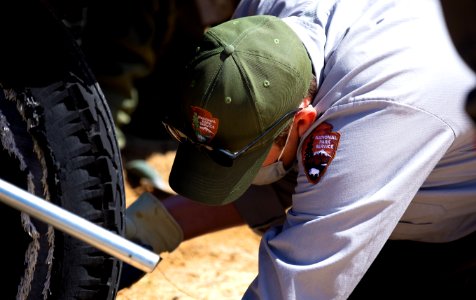 Ranger Completing Preservation Work at Keys Ranch photo