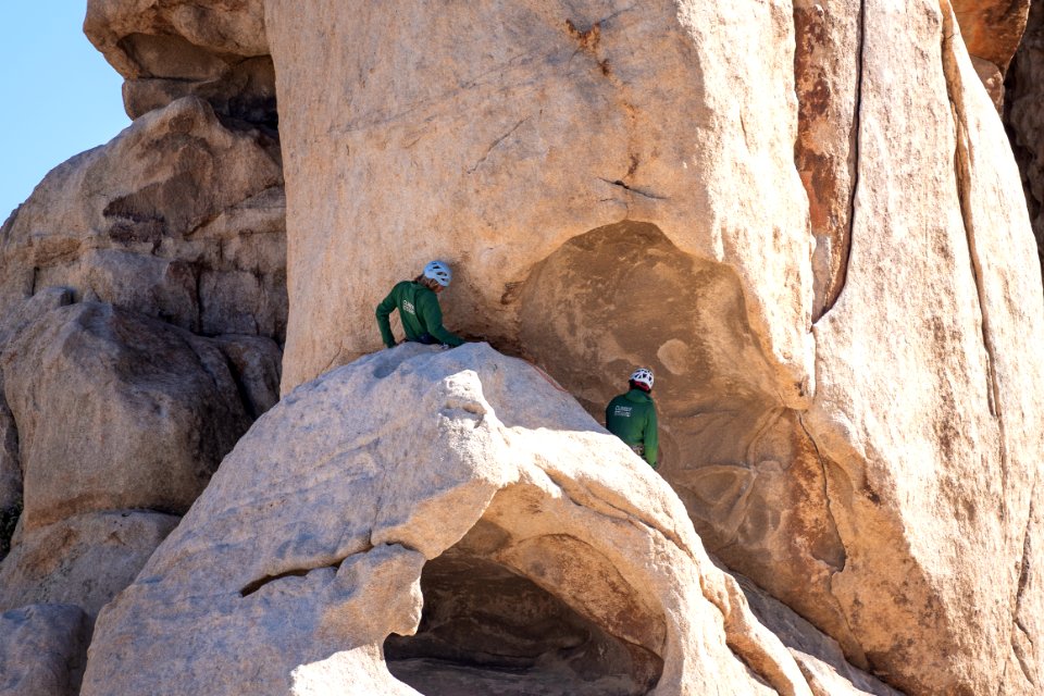 Climber stewards climbing in Hidden Valley Campground