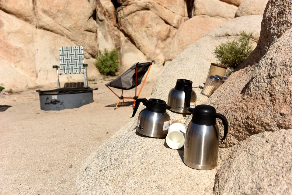 Breakfast at Indian Cove Campground