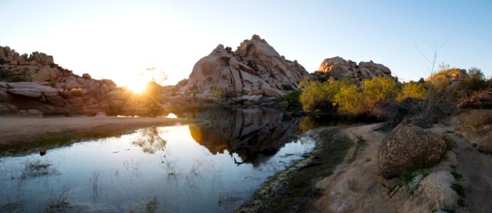 Sunset at Barker Dam photo