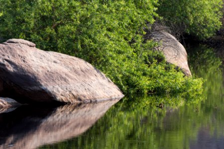 Water at Barker Dam, 8/20/15 photo