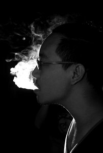 Cigarette male asia photo