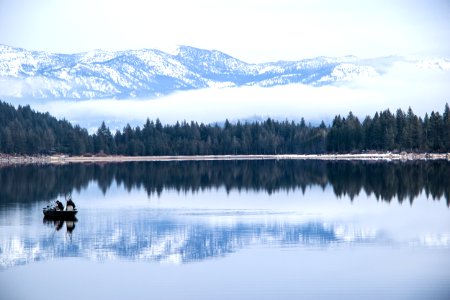 Alone on the lake photo