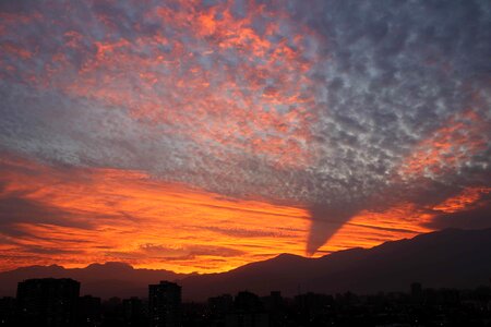 Sunset sky clouds cityscape photo