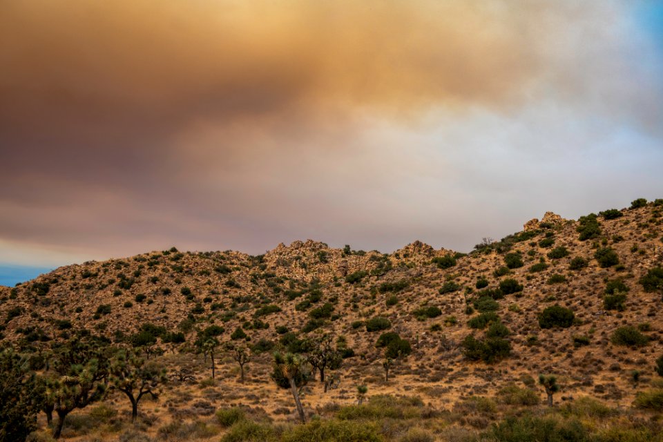 Smoke from the Apple Fire over Covington Flats