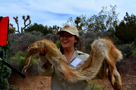 Educational volunteer conducts a long distance interpretive program.