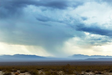 Rain falls on the Pinto Basin; July 2, 2015