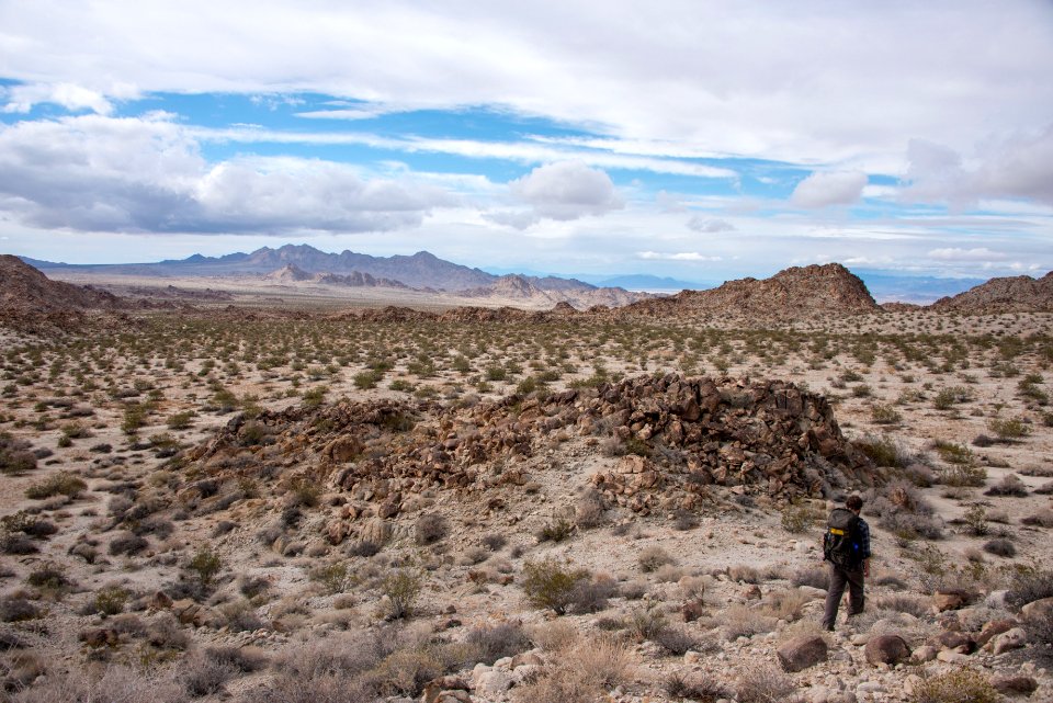 Hiking near Coxcomb Mountains