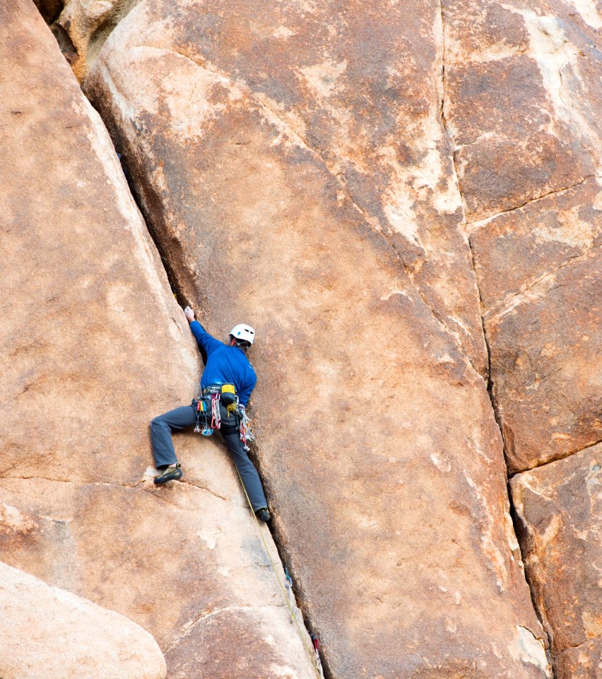 Climber in Indian Cove