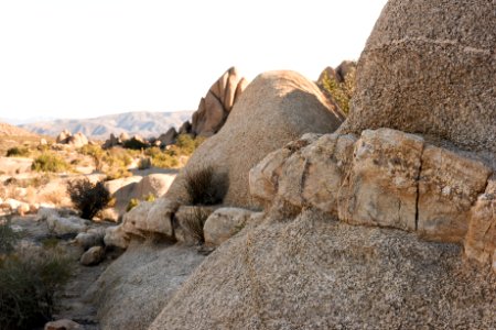 Rocks and dyke along the Skull Rock Trail photo