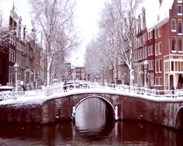 Netherlands snowing photo