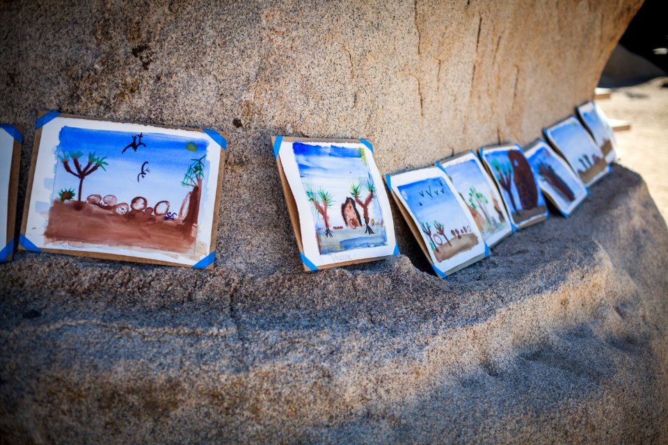 Paintings from Artist in Residence field trip