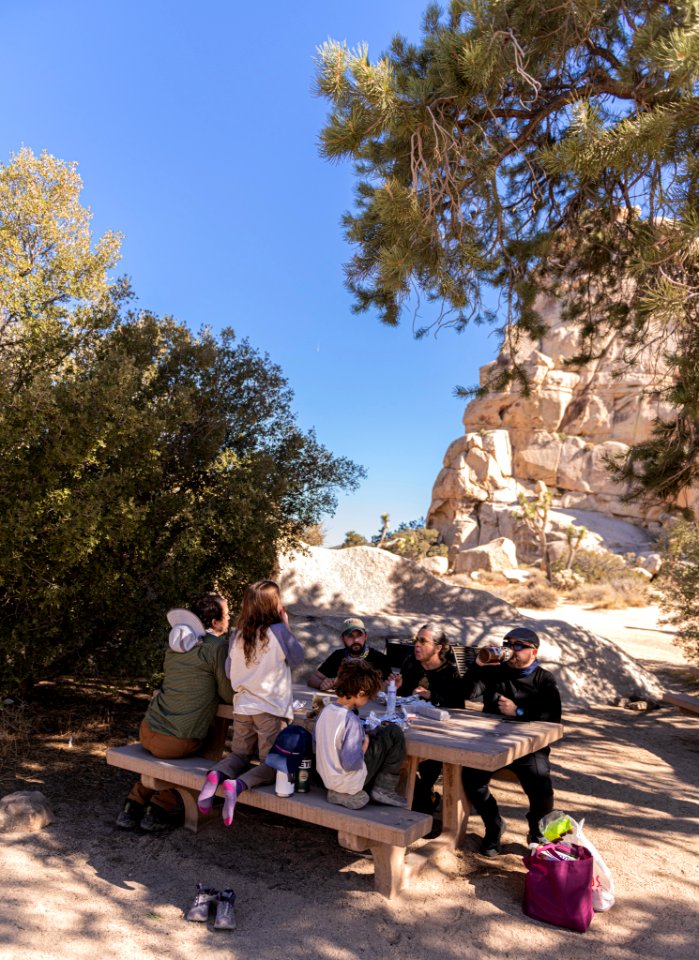 Visitors in Hidden Valley Picnic area