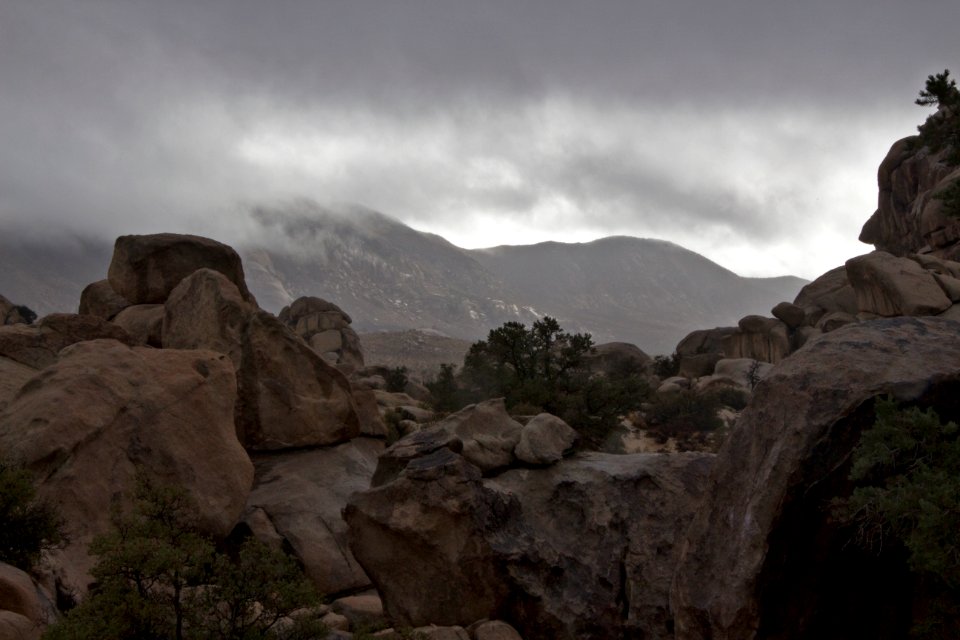 Clouds Hide the Summit of Ryan Mountain