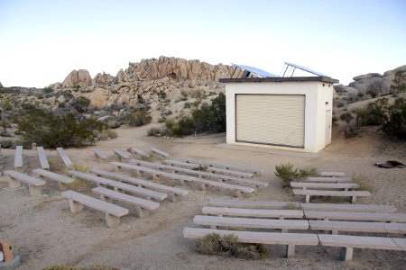 Jumbo Rocks Amphitheater and solar panels photo