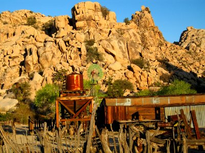 Water tank, blacksmith shop; Keys (Desert Queen) Ranch