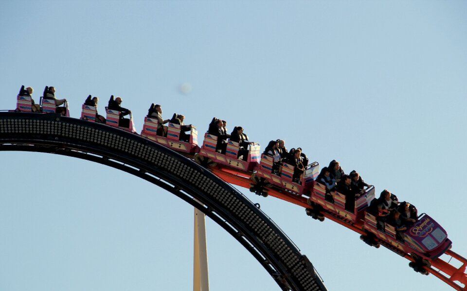 Roller coaster fairground bavaria