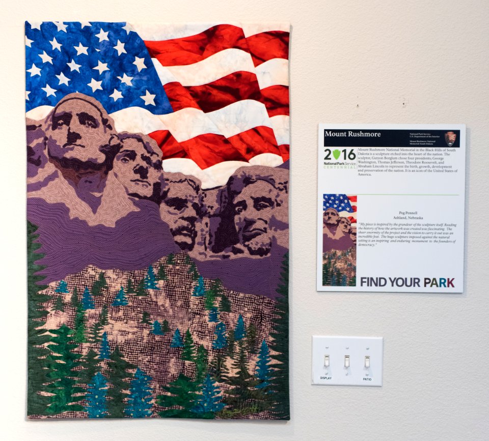 Mount Rushmore National Memorial; created by Peg Pennell