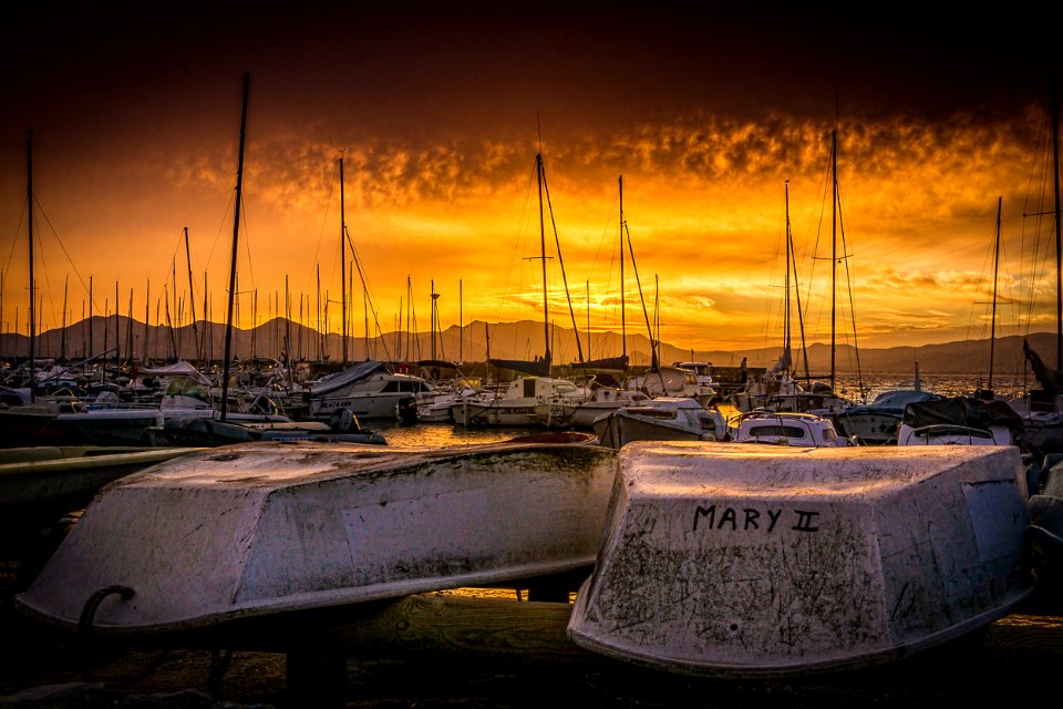 Sunset Cannes port Canto