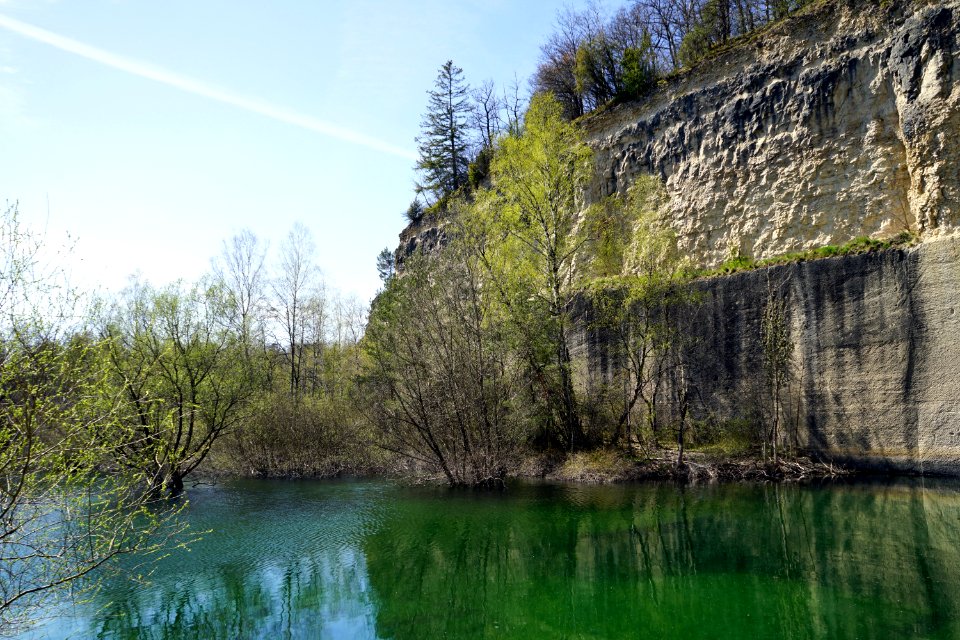 Le lac vert à Lérouville . Lorraine , France .