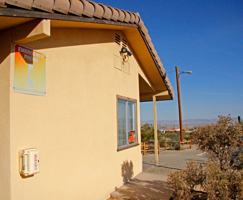 Emergency Phone at Indian Cove Campground; Twentynine Palms, CA