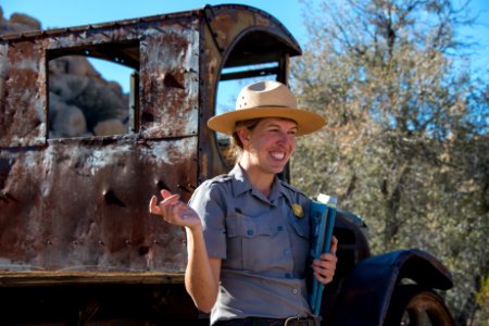 Ranger Sarah Jane Pepper giving a tour at Keys Ranch photo