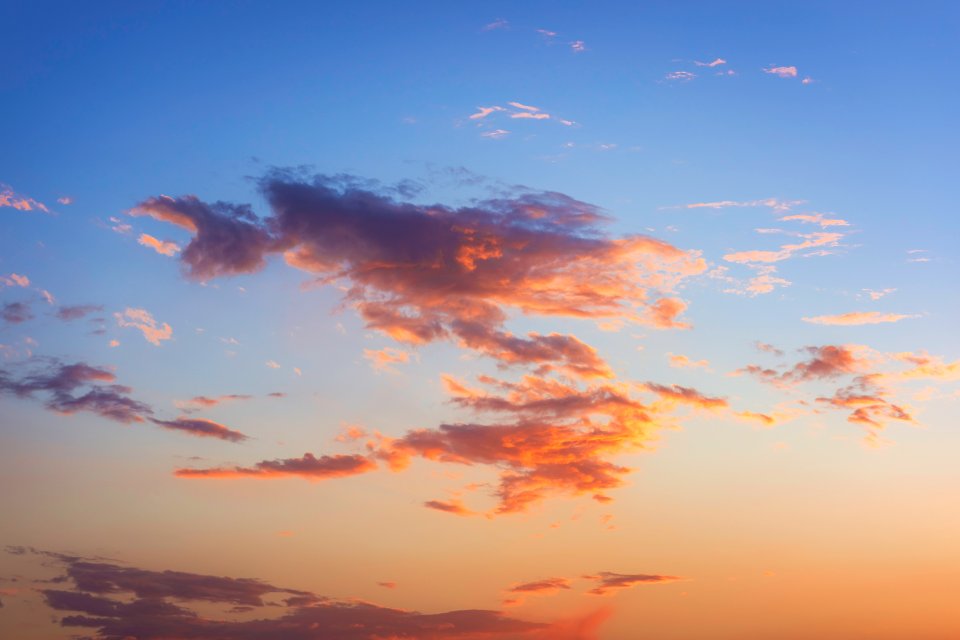 Clouds in Queen Valley at sunset photo