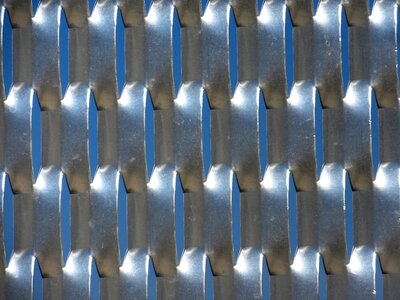 Shiny gloss steel grid