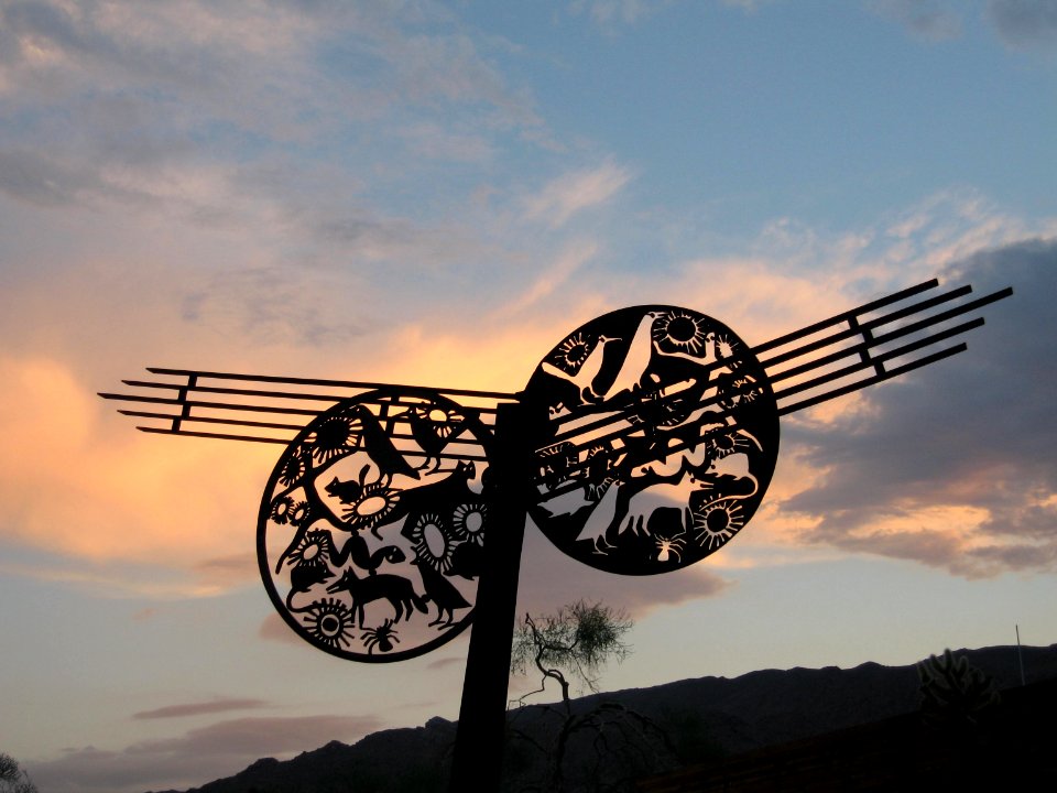 Geo-kinetic sculpture; Oasis Visitor Center