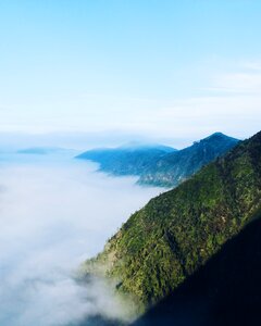 Above fog landscape photo