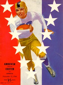 Andover Exeter Football Program, 1944