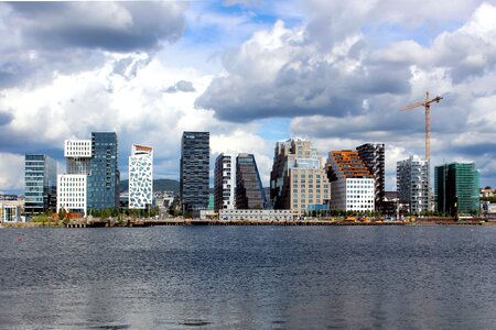 Modern skyscraper scandinavia