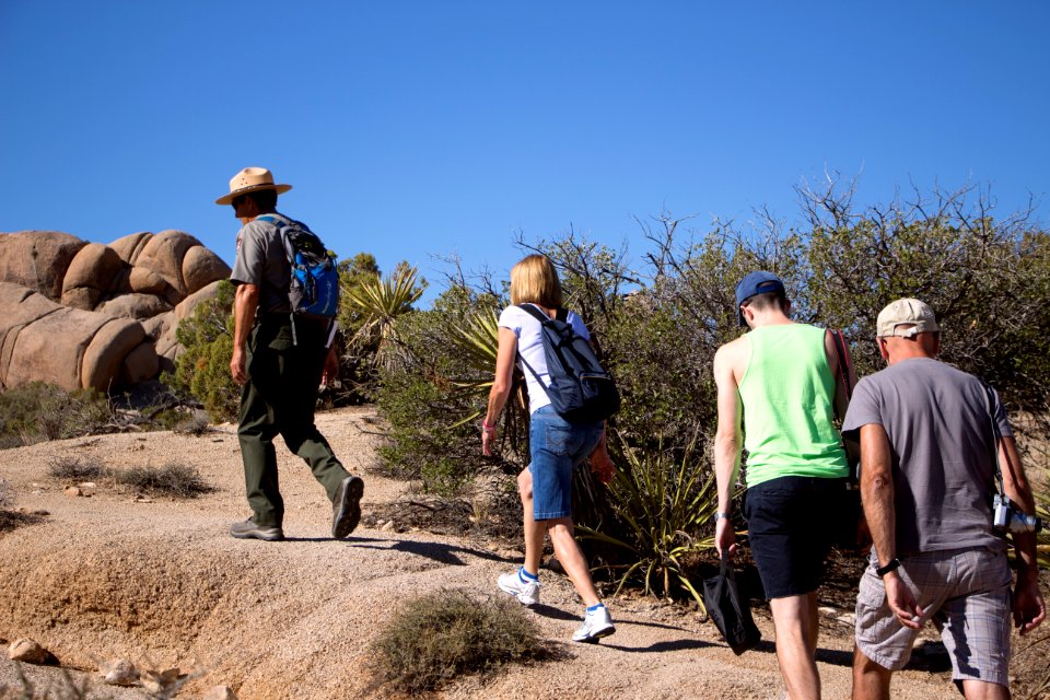 Ranger Leads Group of Visitors on an Interpretive Hike